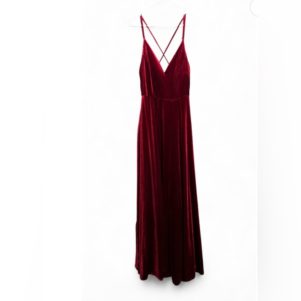 Windsor Burgundy Velvet Maxi Dress